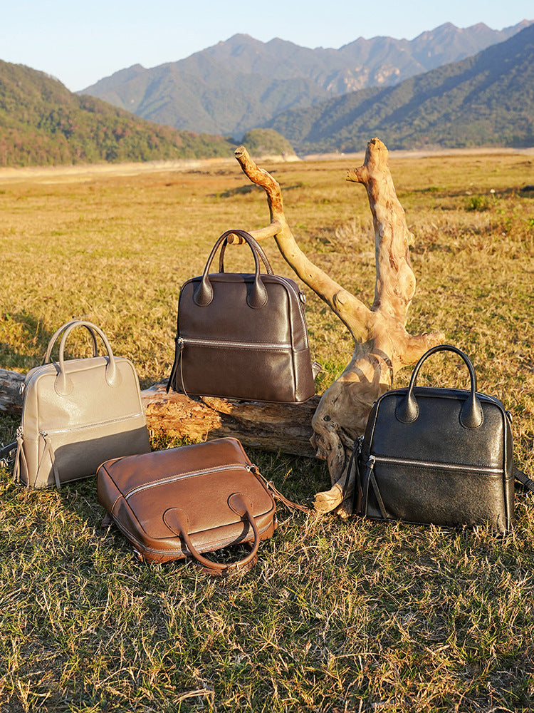 Leather Backpack Women Genuine Cowhide