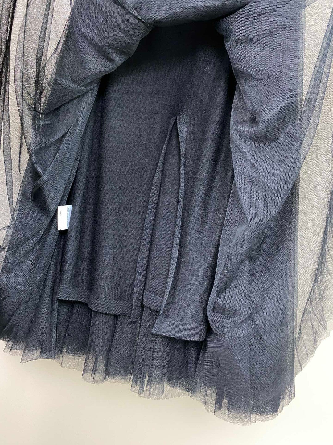 Women’s Cashmere Mesh Patchwork Long Midi Skirt