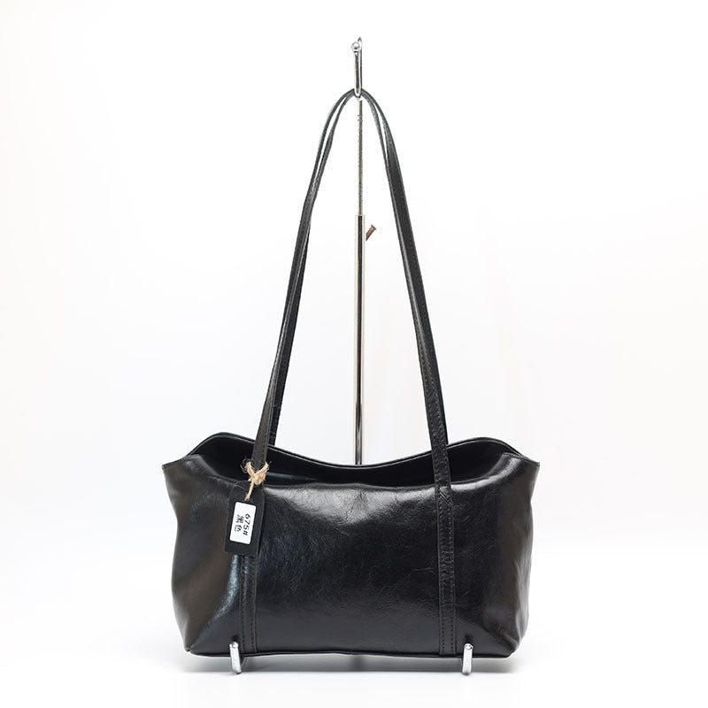 Retro Cowhide Leather Messenger Tote Purse