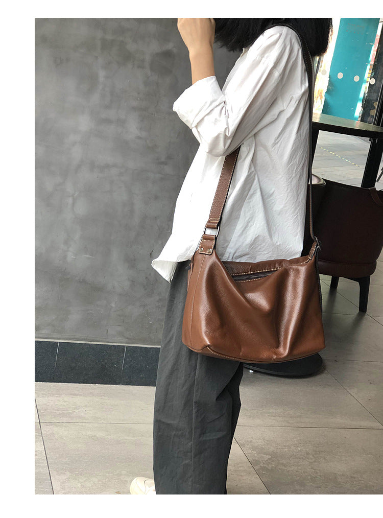 Women Leather Messenger Bag Office Crossbody Purse