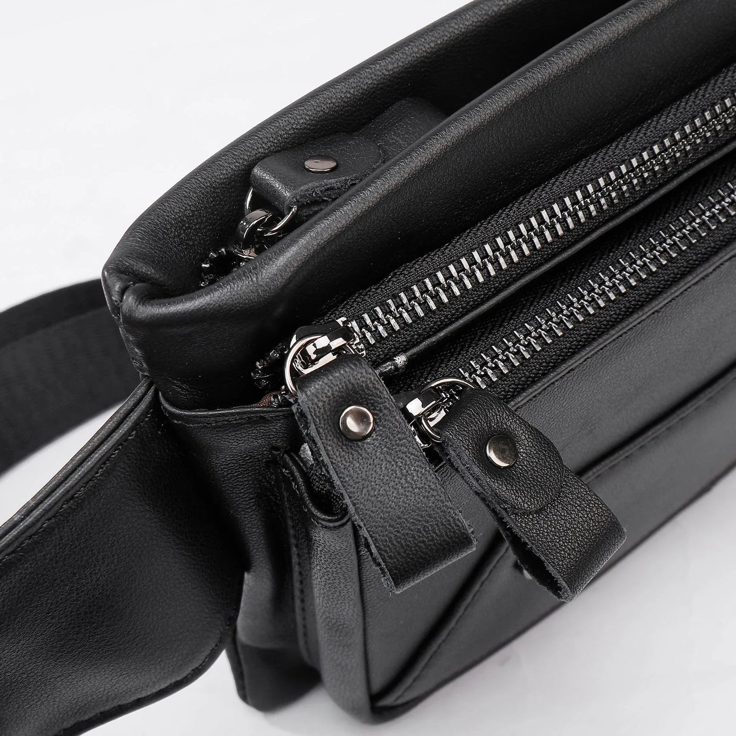 Men's Leather Waist Bag Crossbody Chest Belt Bag