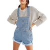 Trendy Women's Denim Short Overalls