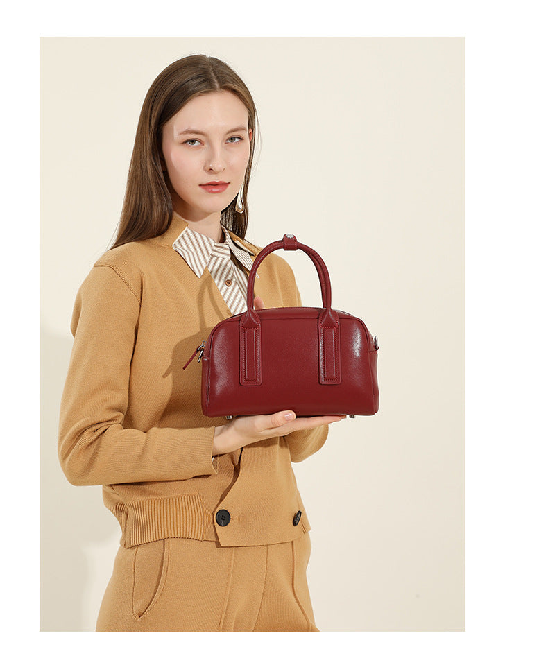 Genuine Leather Shoulder Bag for Women With Top Handle