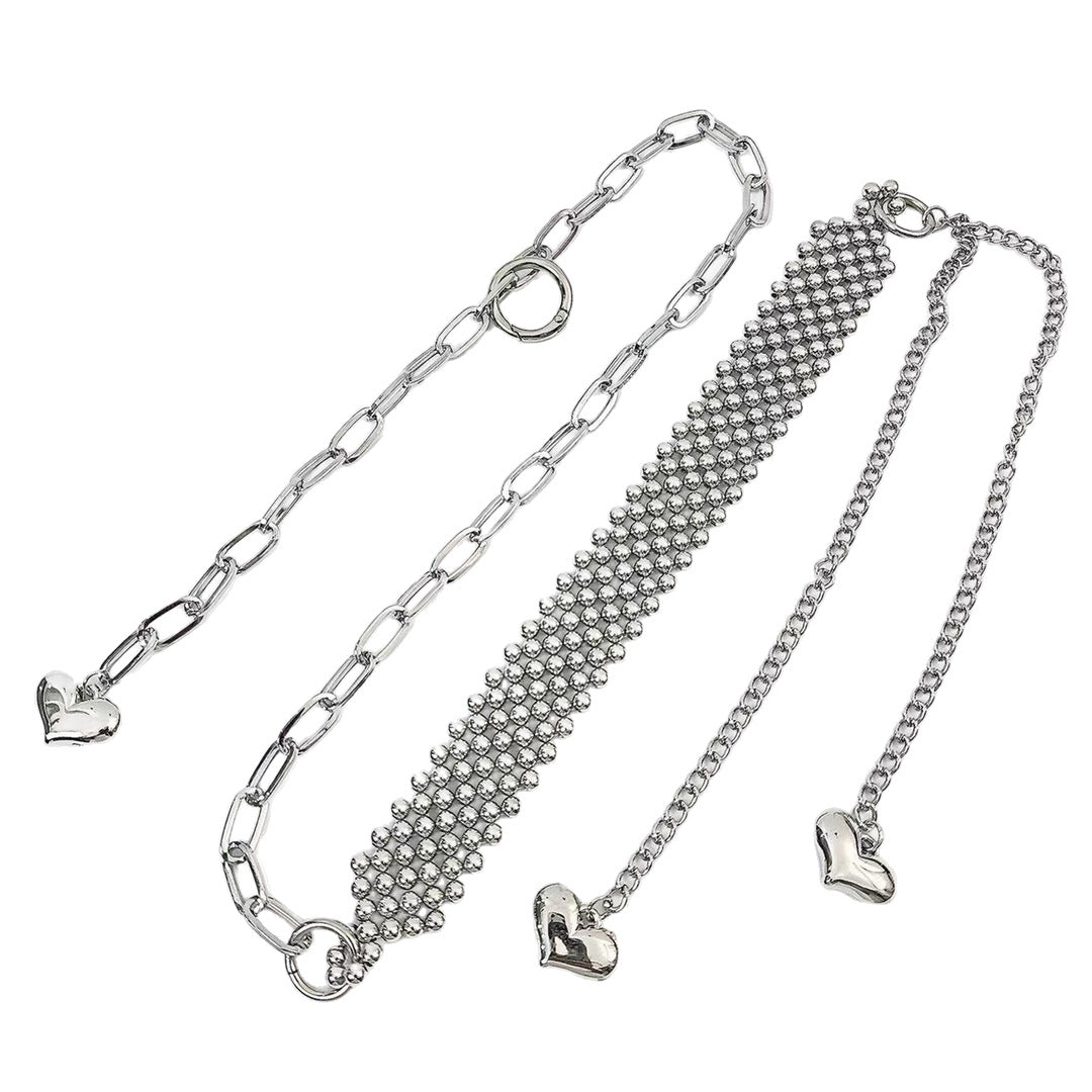 Waist Chain Jewelry with Silver Tone Heart Pendant