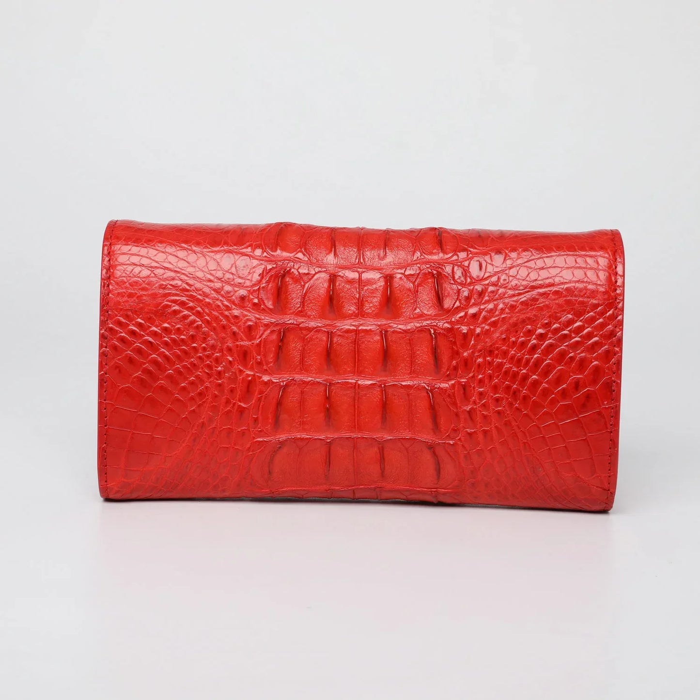 Women Crocodile Leather Wallet Long Clutch Purse
