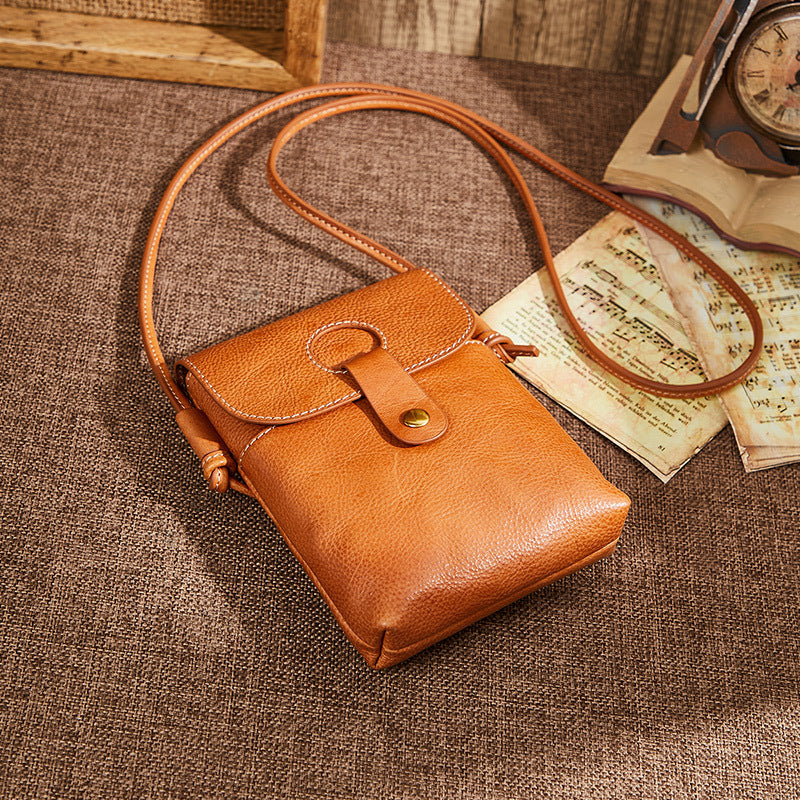 Leather Crossbody Phone Bag with Card Slot