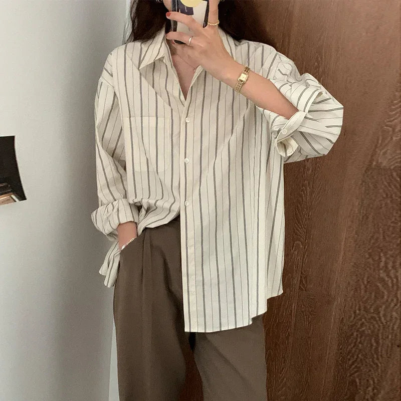 oversized drop shoulder shirt women