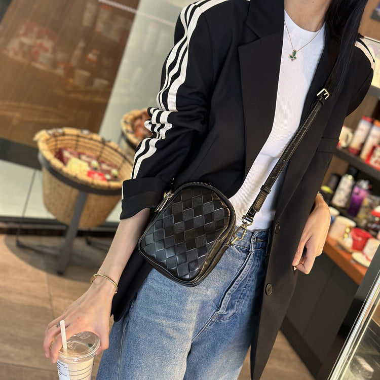 Leather Crossbody Phone Bag for Women