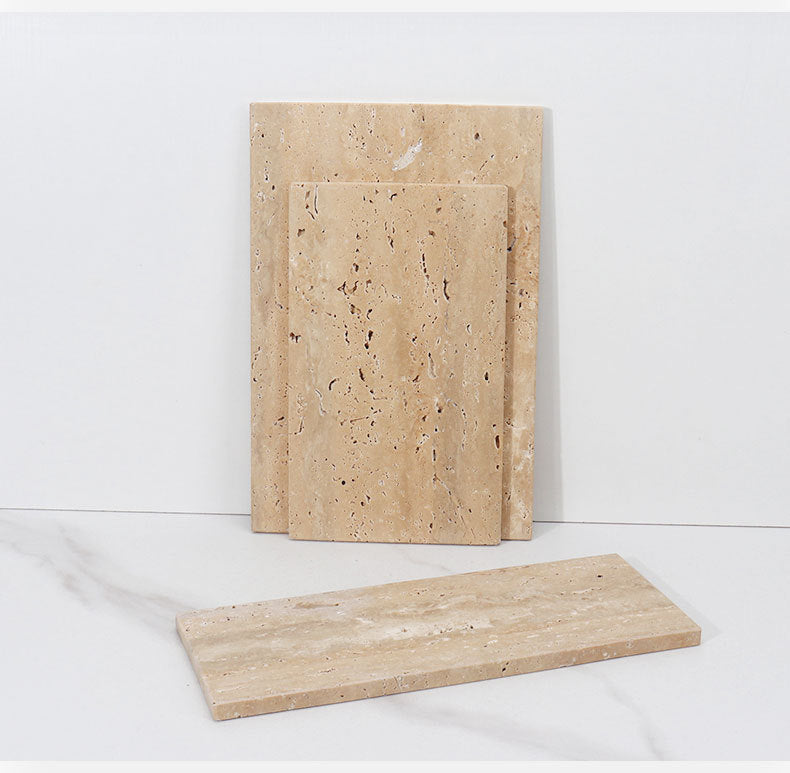 Nordic Light Luxury Natural Marble Tray for Bathroom, Vanity, and Table Décor
