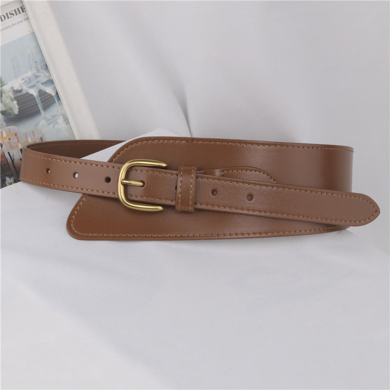 genuine leather slim waist belt for women