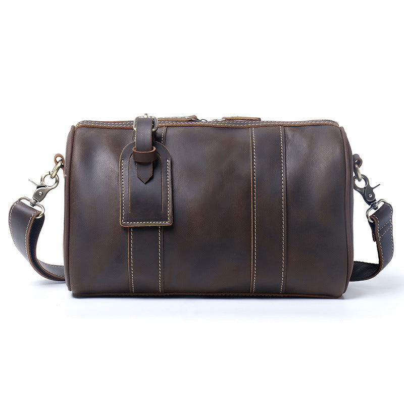 Leather Shoulder Duffel Bag Crossbody Satchel