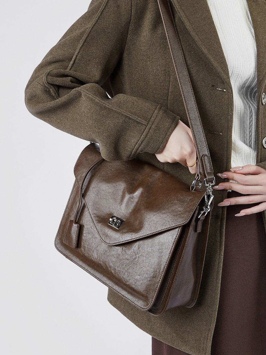 Women's Crossbody Bag Leather Cowhide Shoulder Bag