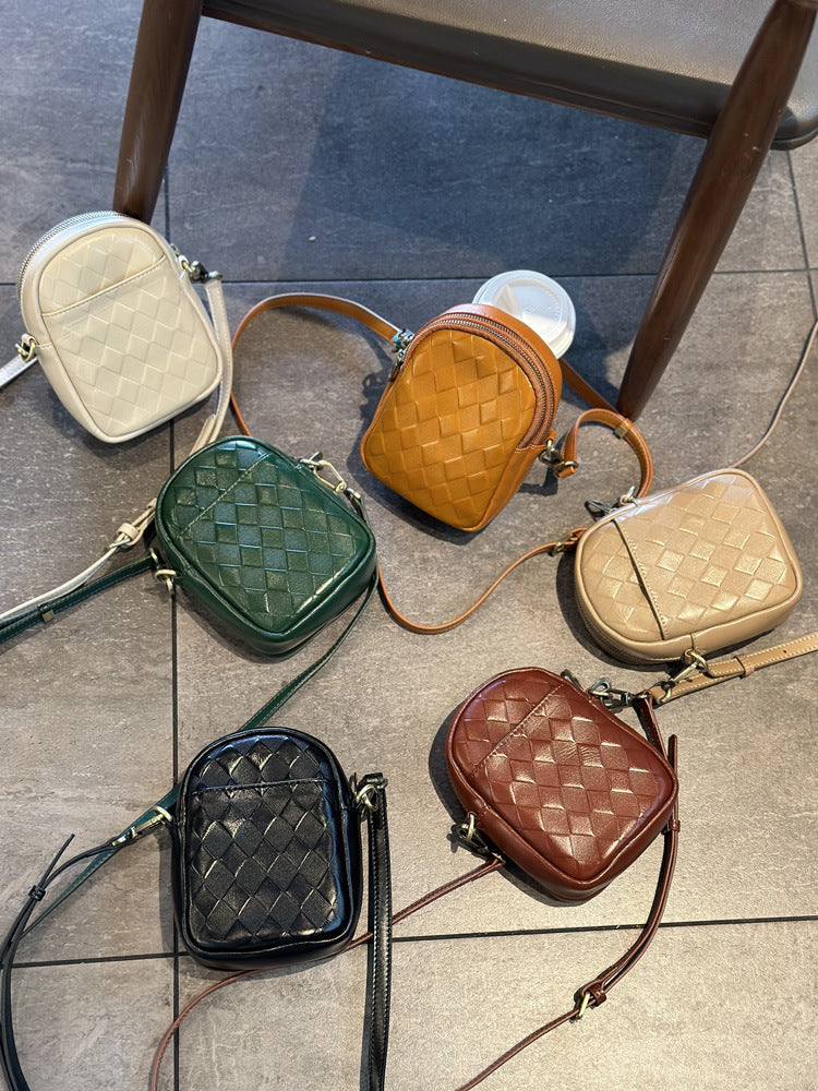 Leather Crossbody Phone Bag for Women