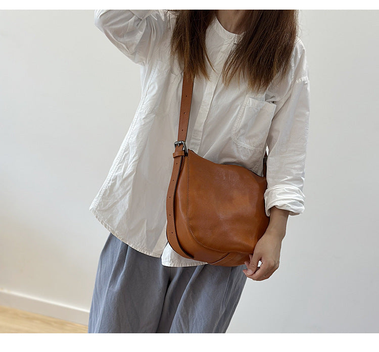 Women Genuine Leather Office Messenger Bag