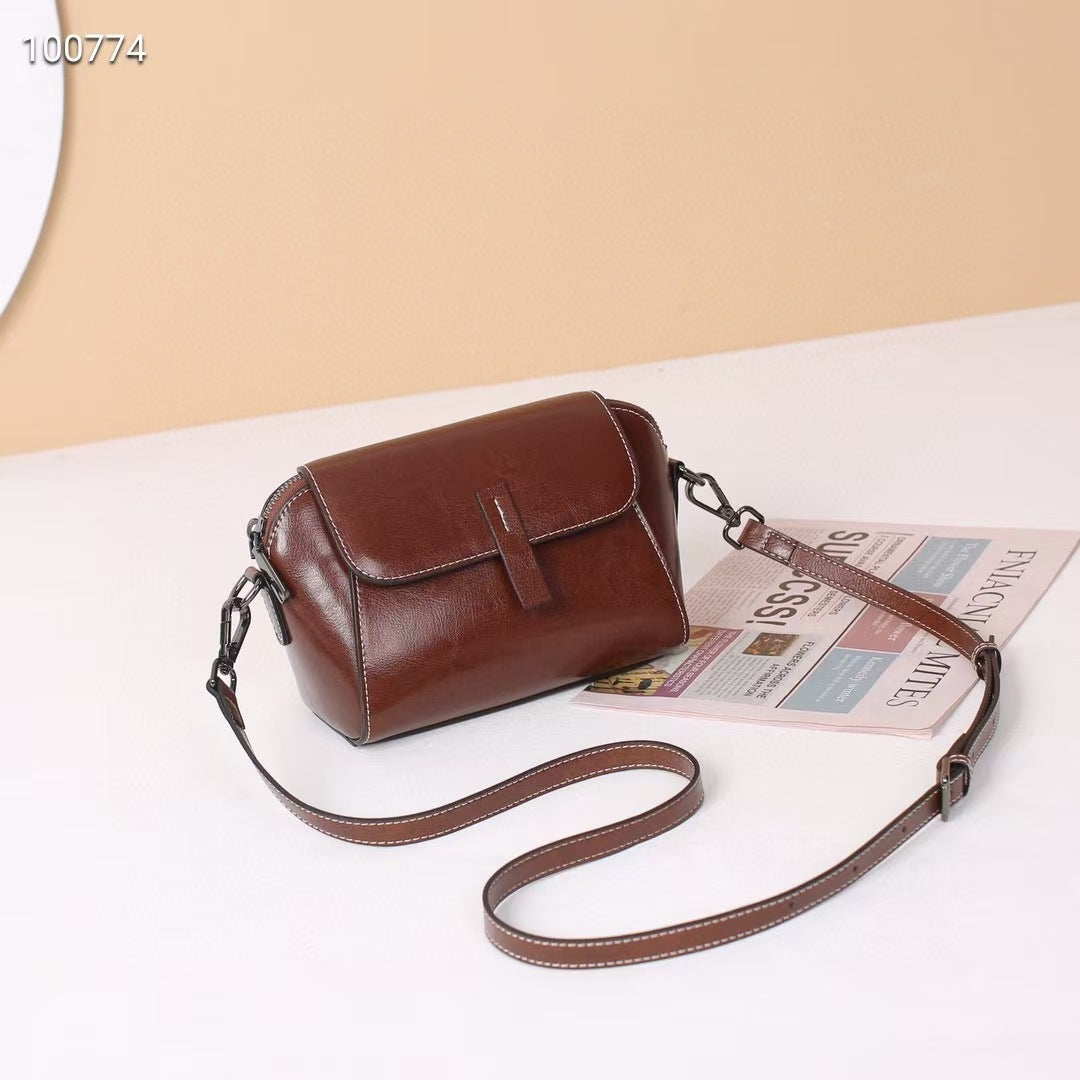 women small genuine leather crossbody bag