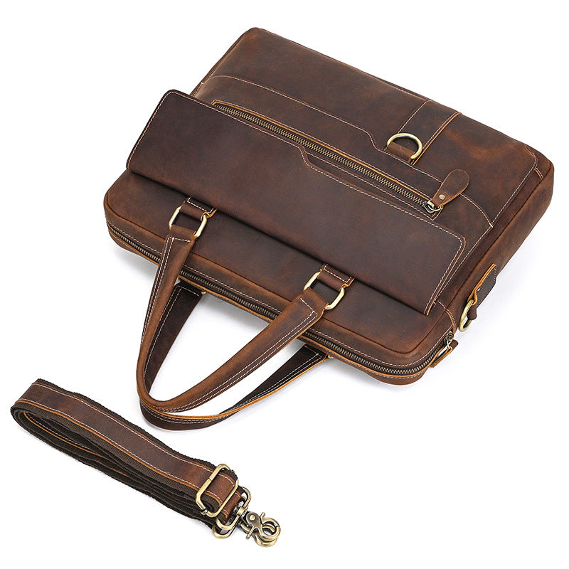 Genuine Leather Office Messenger Bag for Men