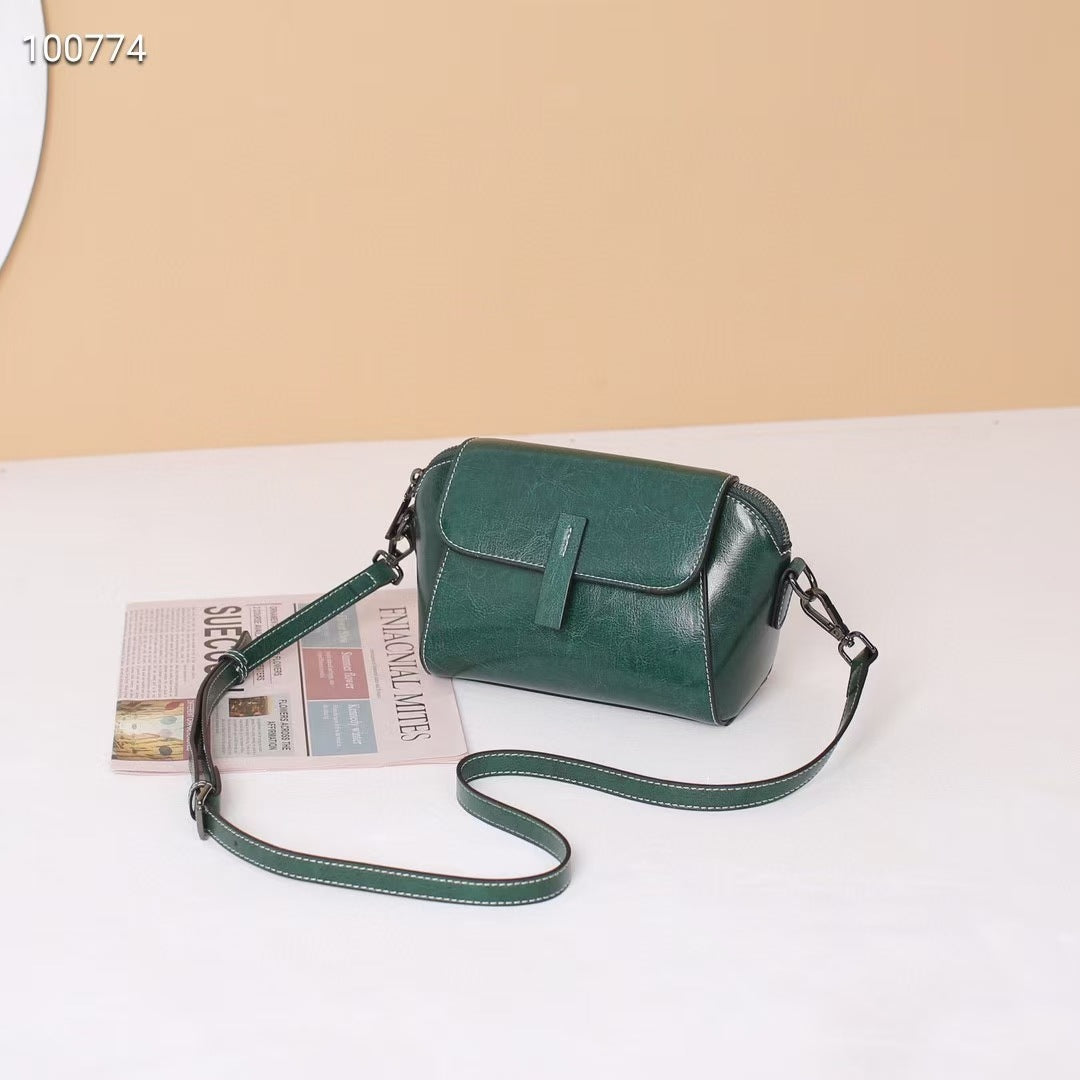 women small genuine leather crossbody bag