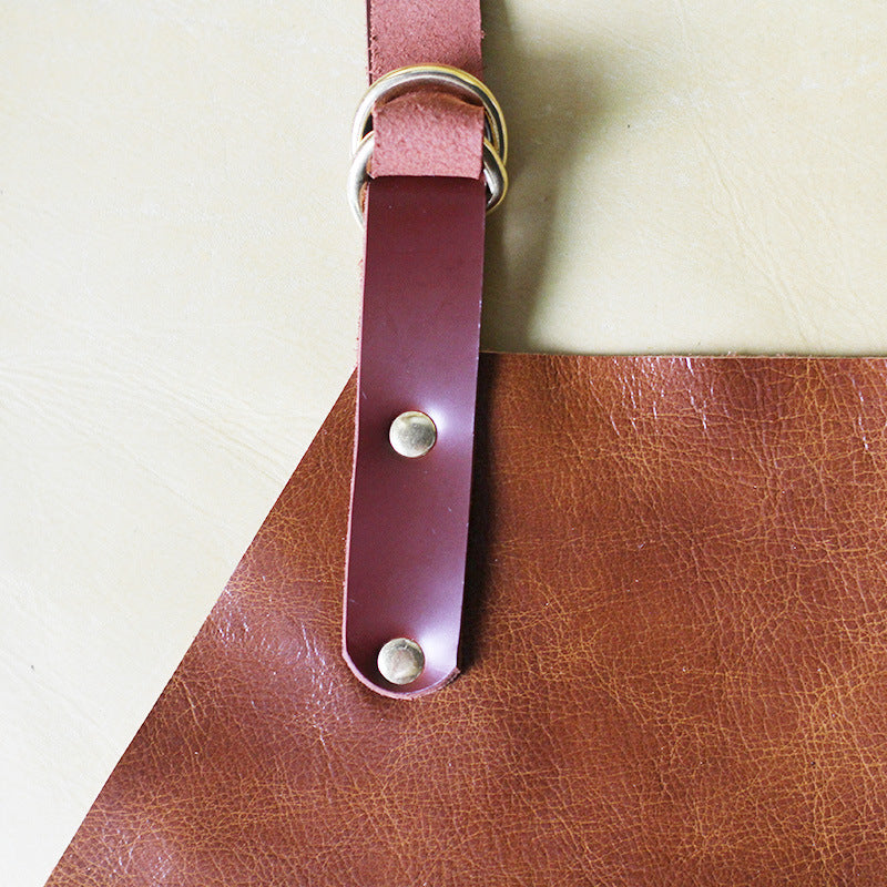 Top Grain Leather Chef Apron with Pockets
