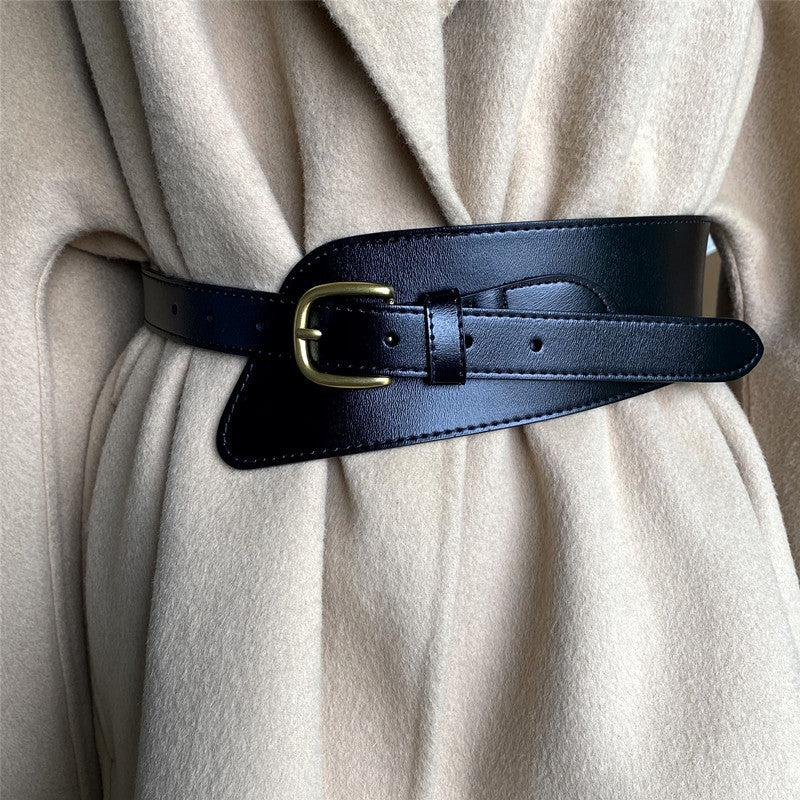 genuine leather slim waist belt for women
