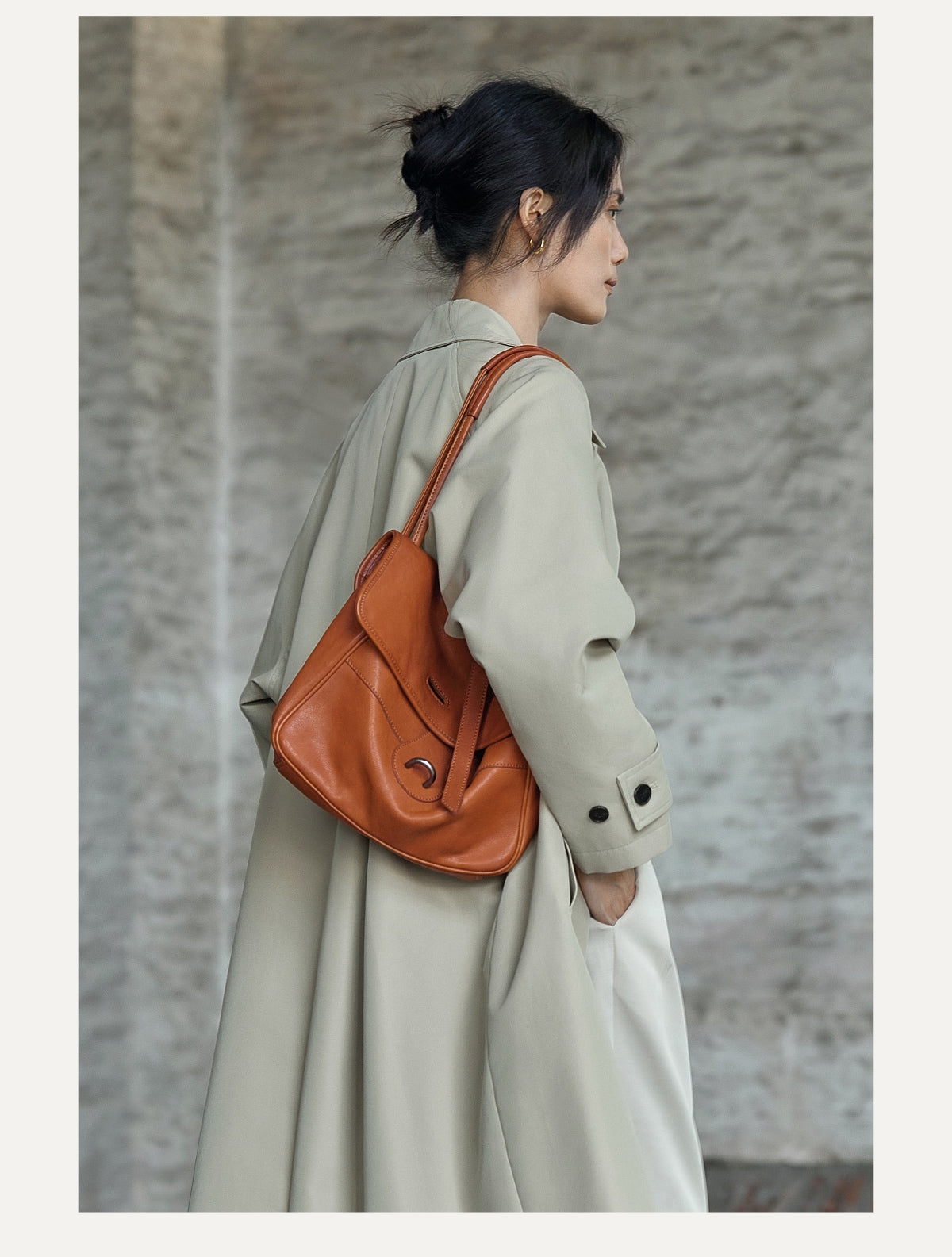 Women Real Leather Retro Shoulder Bag