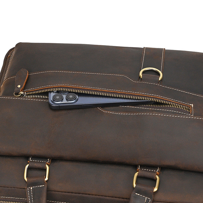 Genuine Leather Office Messenger Bag for Men
