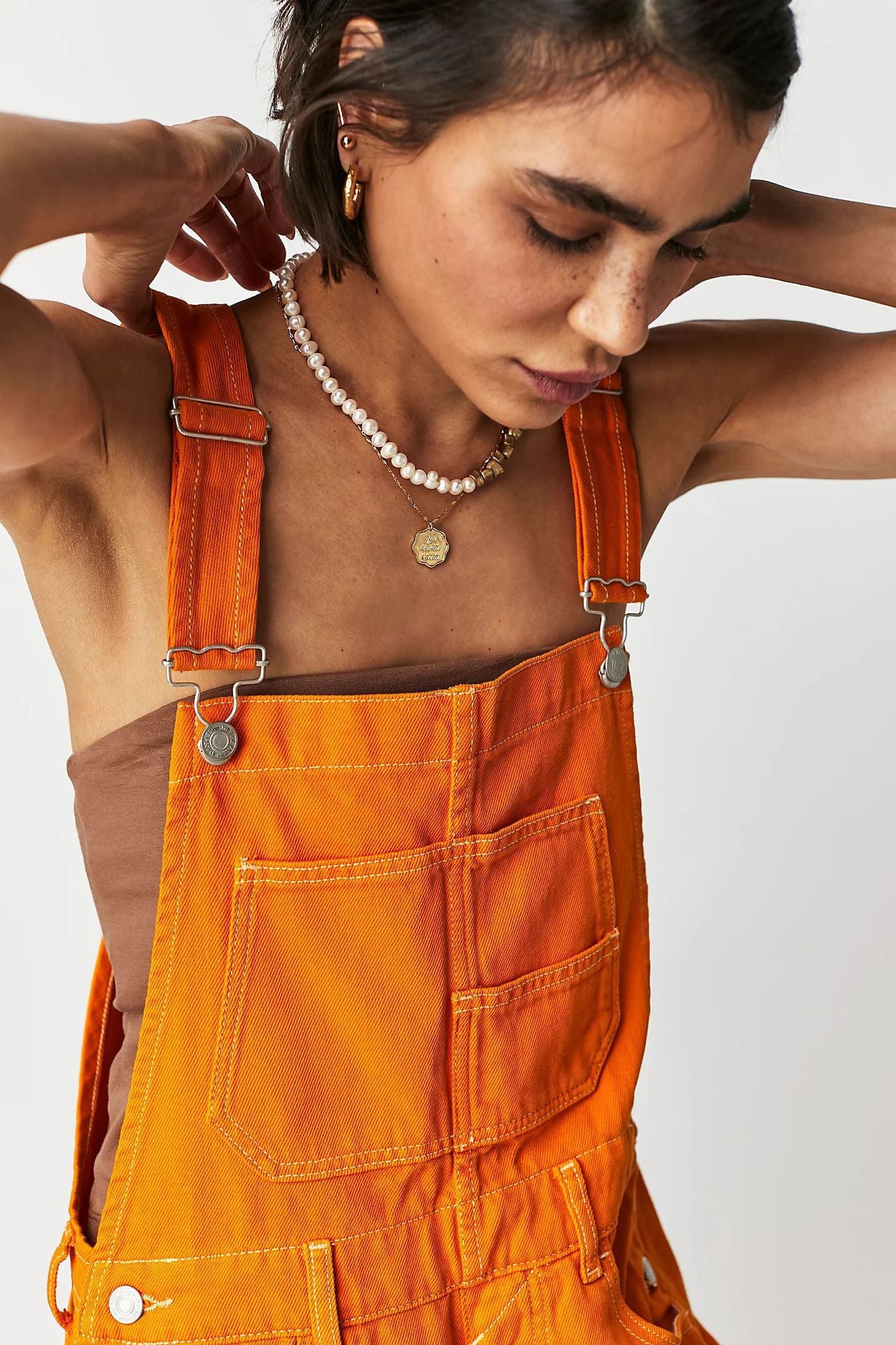 Trendy Women's Denim Short Overalls