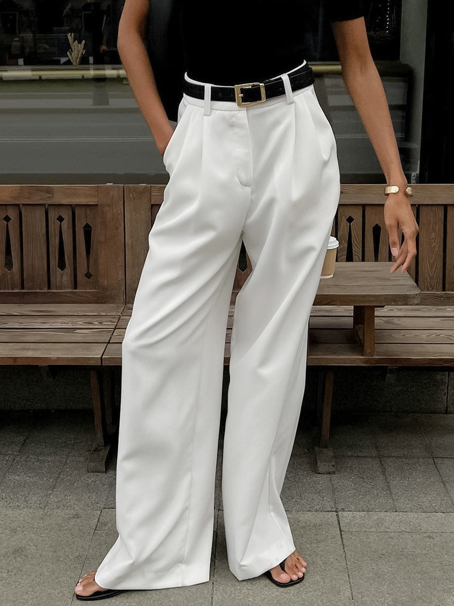 Women's Wide Leg Suit Work Causal Pants