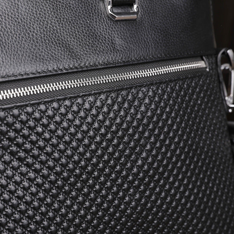 Genuine Leather Men's Office Briefcase Bag