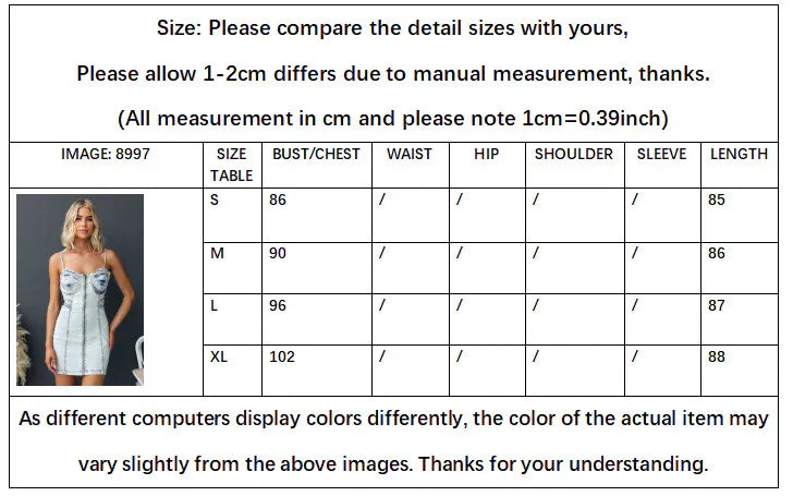 Women Denim Mini Dress Slim Fit Sleeveless Jean