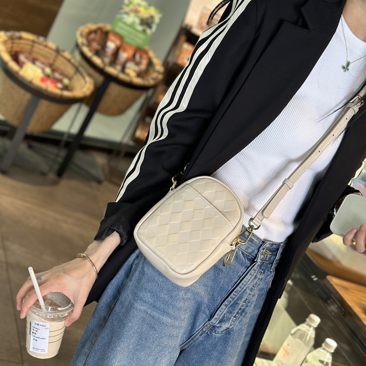 Leather Crossbody Phone Bag for Women