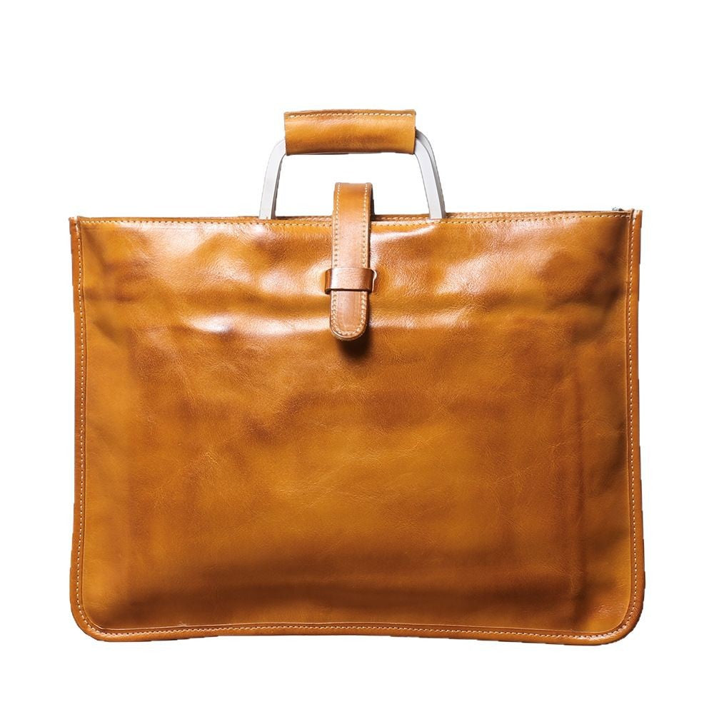Men's Genuine Brown Leather Office Bag Briefcase