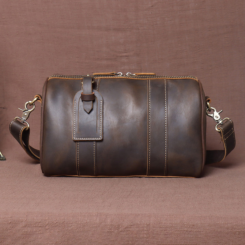Leather Shoulder Duffel Bag Crossbody Satchel