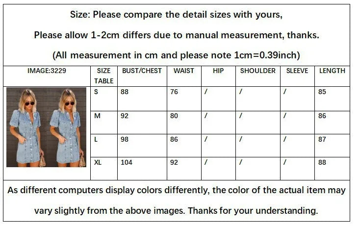 Short Sleeve Button Down Denim Mini Dress with Belt