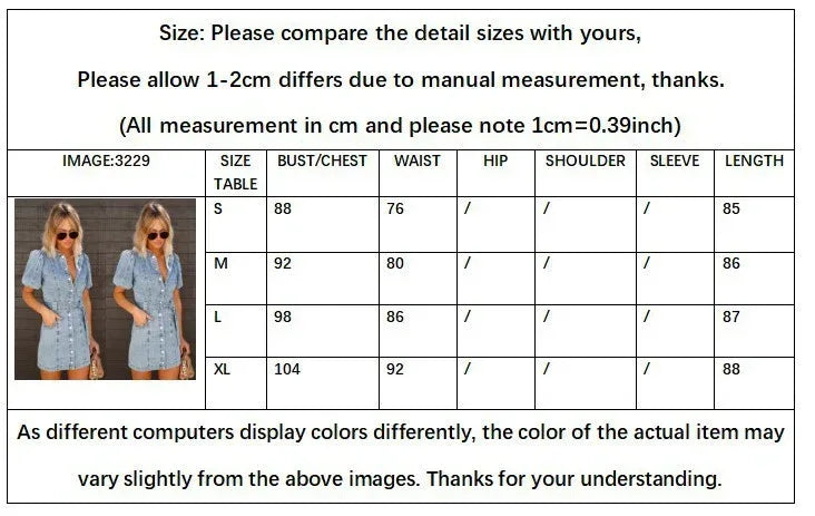 Short Sleeve Button Down Denim Mini Dress with Belt