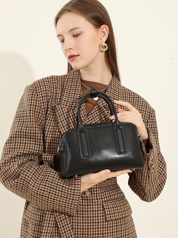 Genuine Leather Shoulder Bag for Women With Top Handle