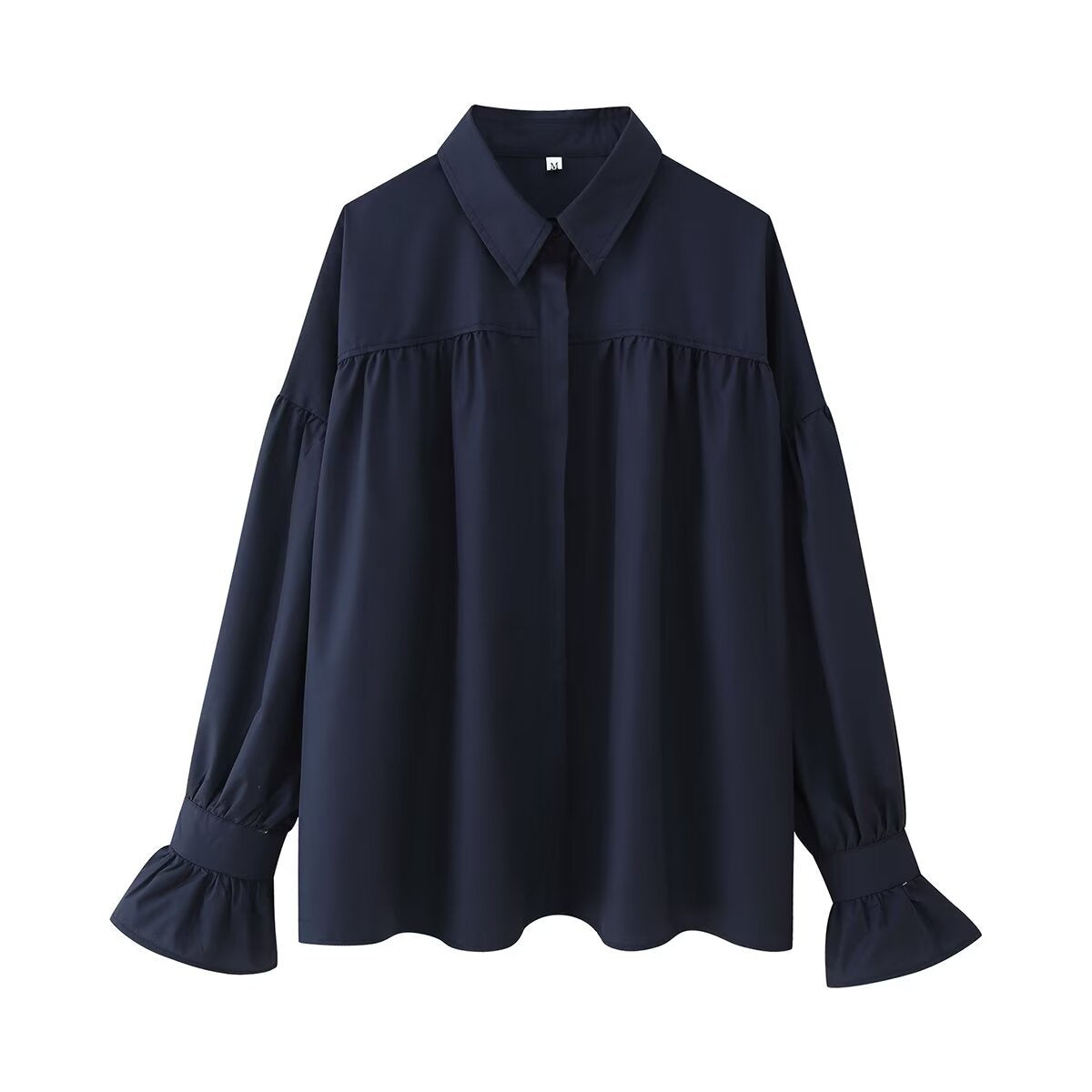 Flare Sleeve Loose-Fit Woven Women's Shirt
