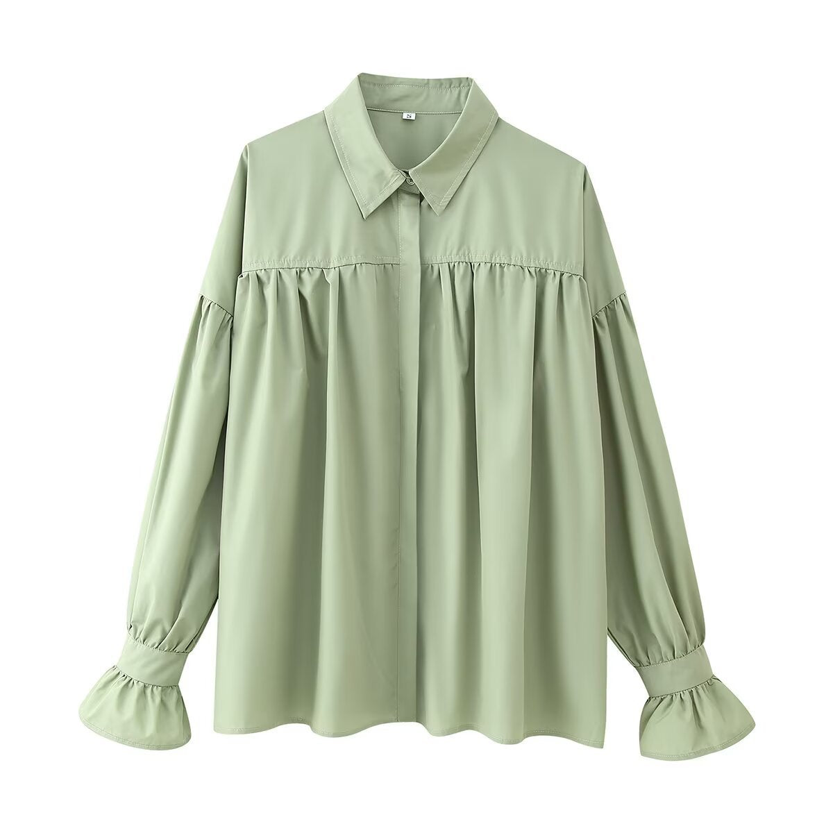 Flare Sleeve Loose-Fit Woven Women's Shirt