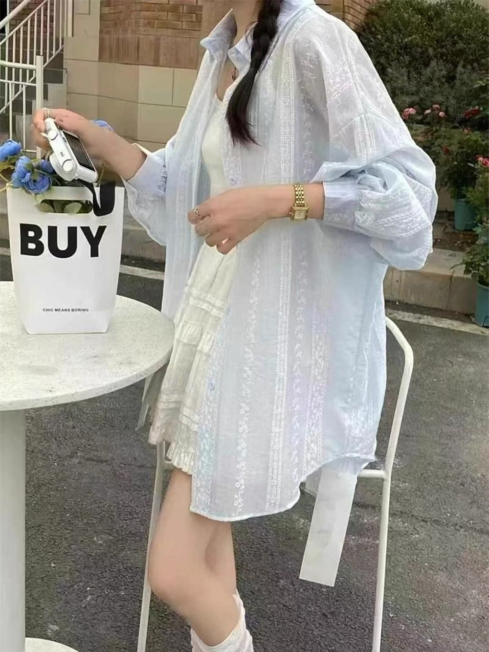 women's long sleeve blouse for summer beach
