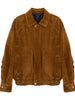 Loose Fit Retro Bomber Women Real Suede Jacket