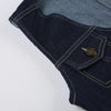 V Neck Denim Vest For Ladies