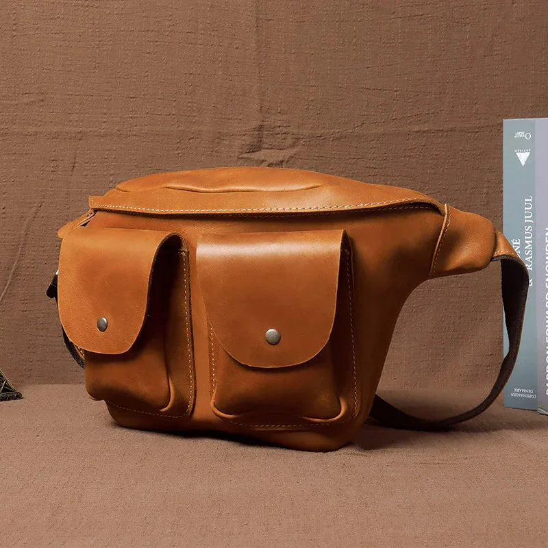 Genuine Leather Waist Crossbody Bum Bag