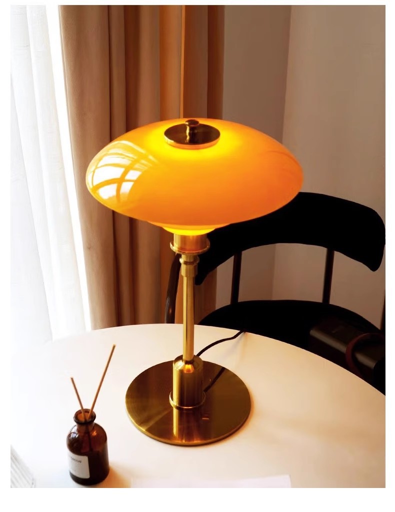 Mushroom Glass Bedside Light with Button Switch