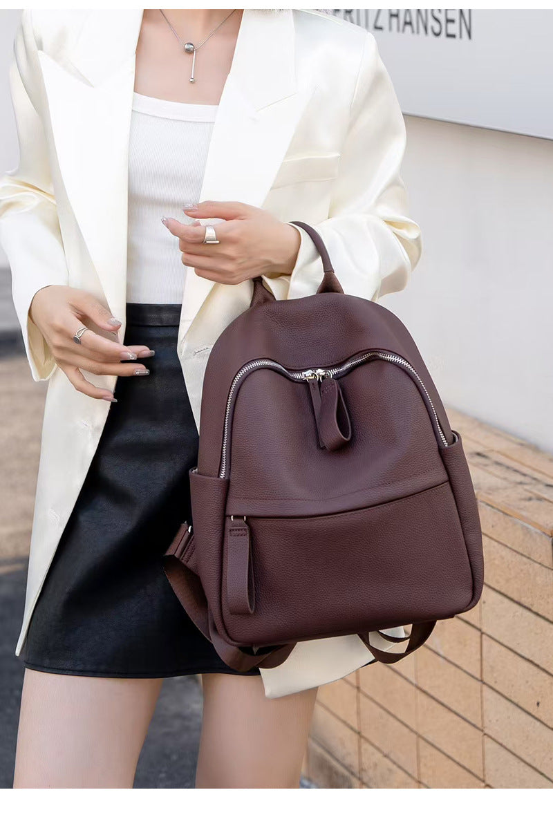 genuine leather mini rucksack womens