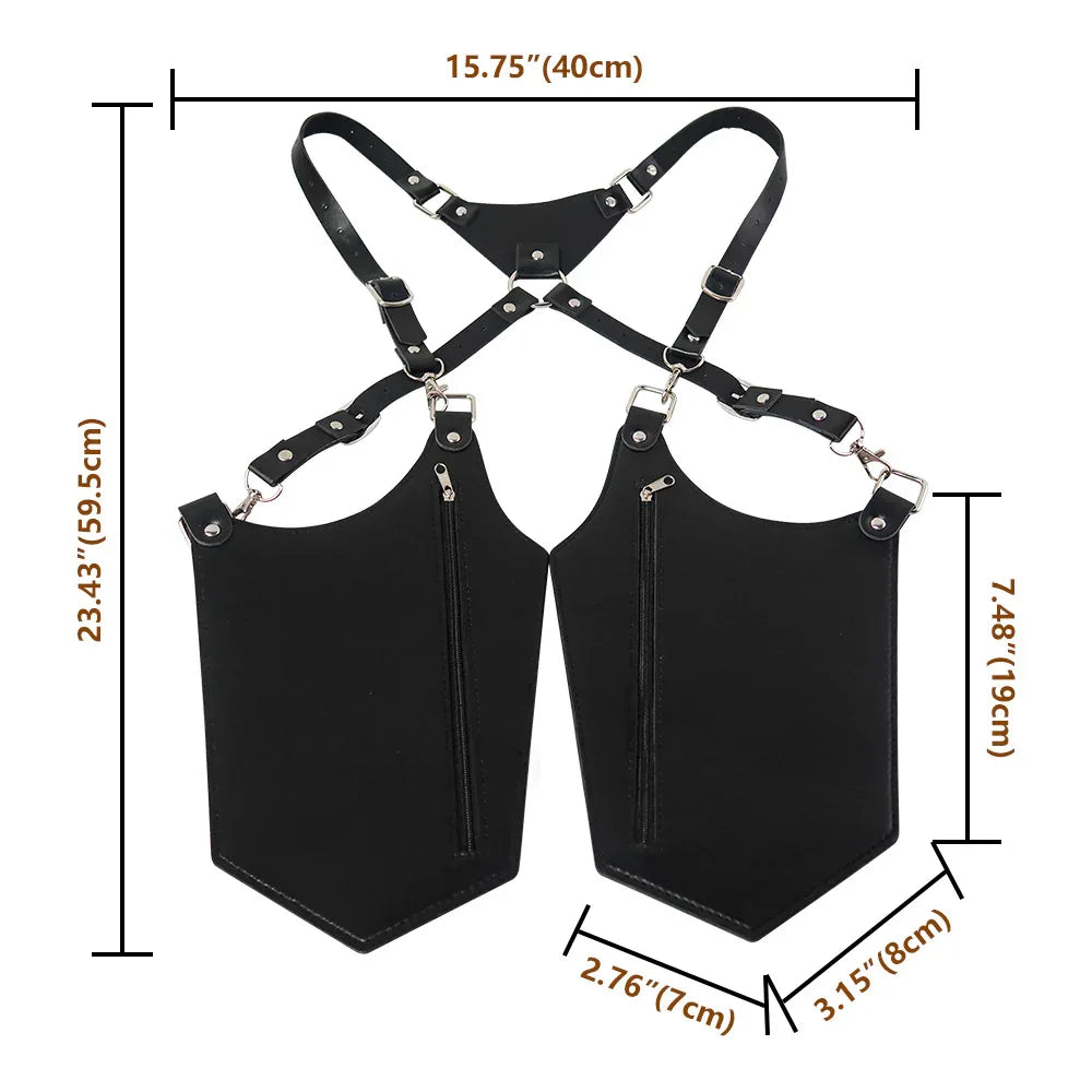 PU Leather Underarm Holster Bag for Men and Women