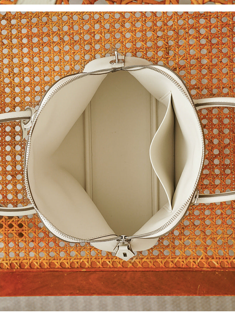 Women’s Genuine Leather Shoulder Bowling Bag