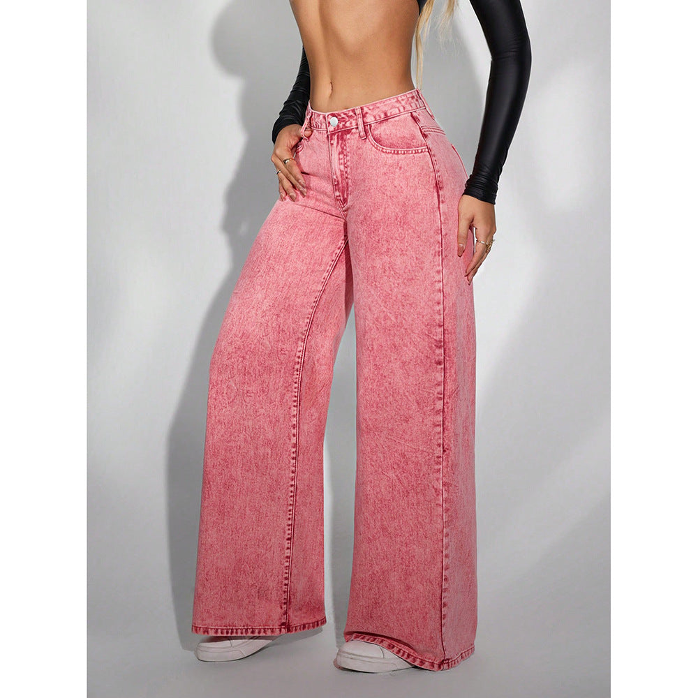 Straight-Leg Denim Jeans