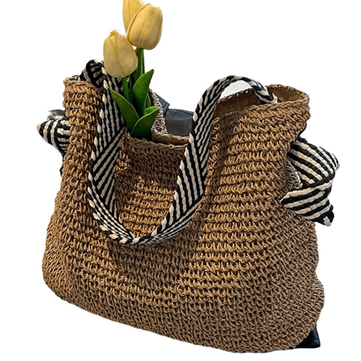 Woven Straw Underarm Bag Summer Beach Purse