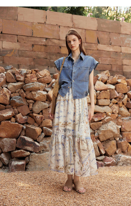 Cropped Jean Jacket for Women