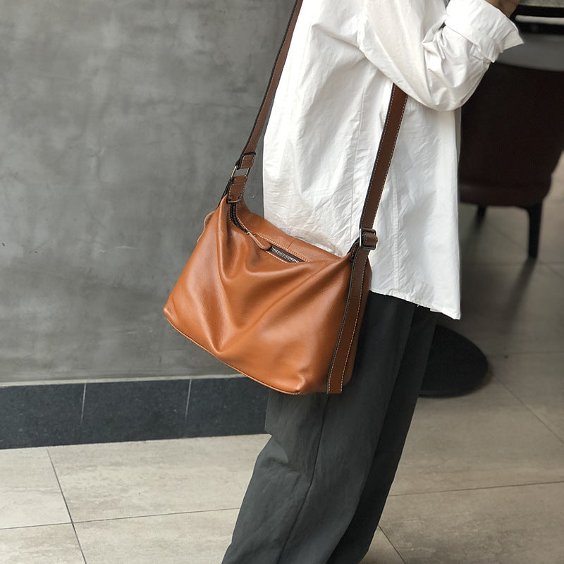 Women Leather Messenger Bag Office Crossbody Purse