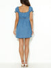 Women’s Plain Tie Front Denim Mini Dress